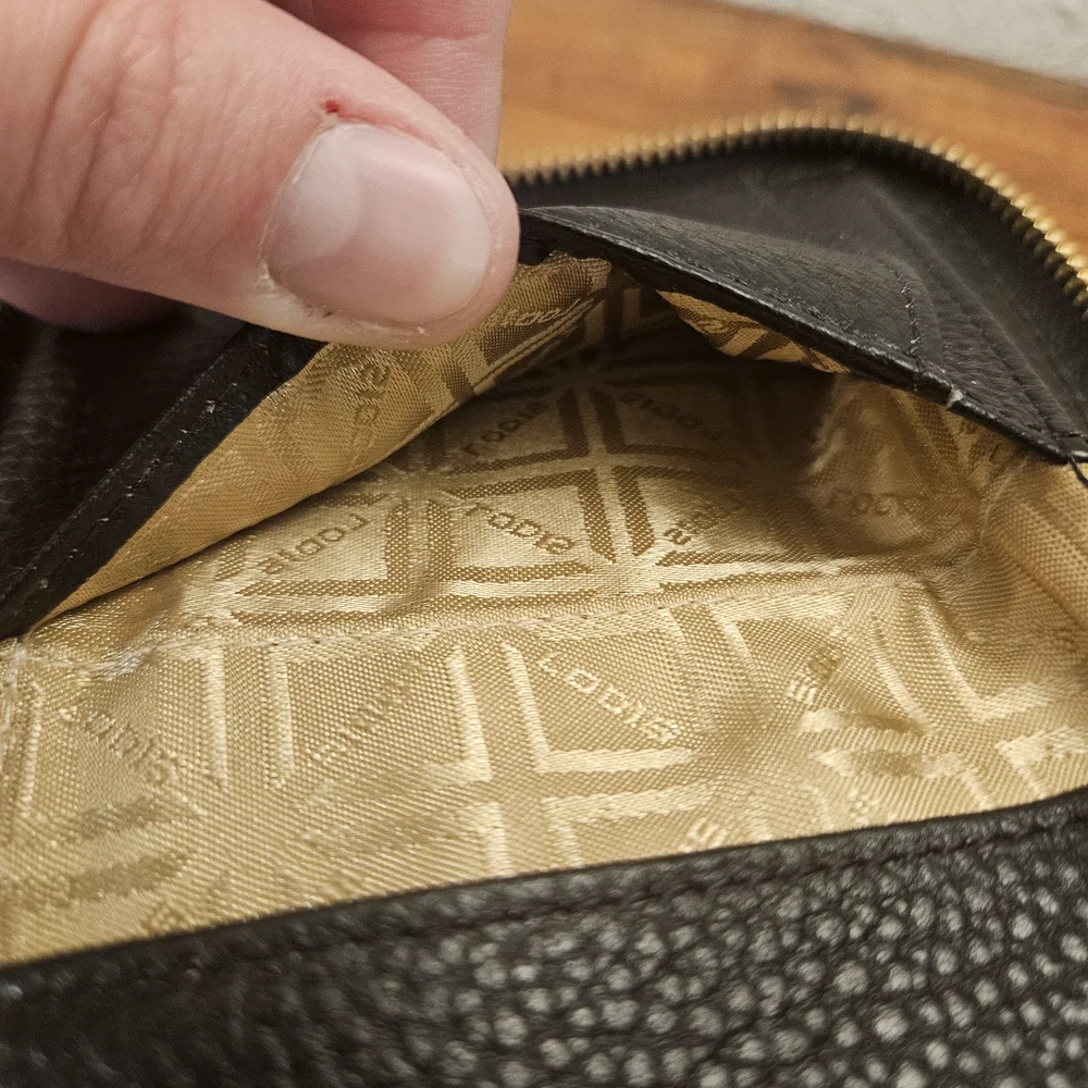 LODIS Kate‎ Mini Zip-Around Wallet Black Leather RFID Protection READ